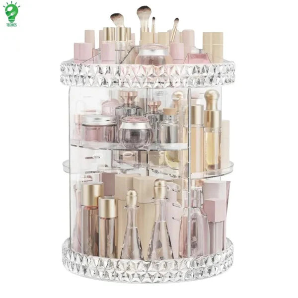 360° Rotatable Acrylic Makeup Organizer Stand
