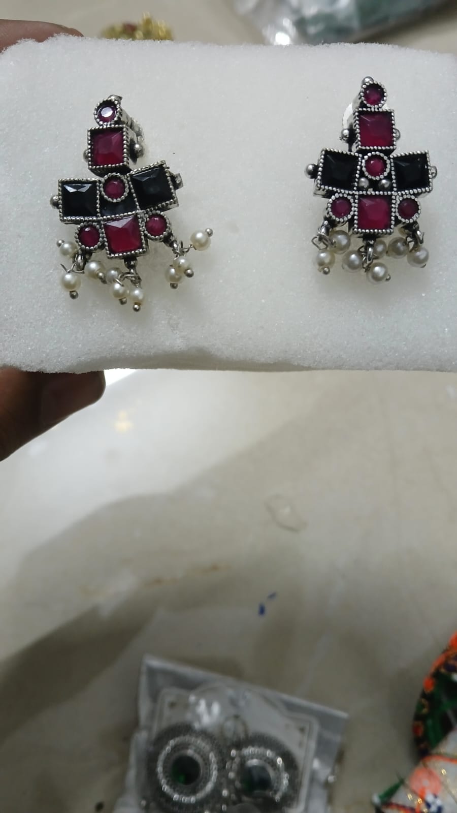 Sliver Plated Earring Art Work