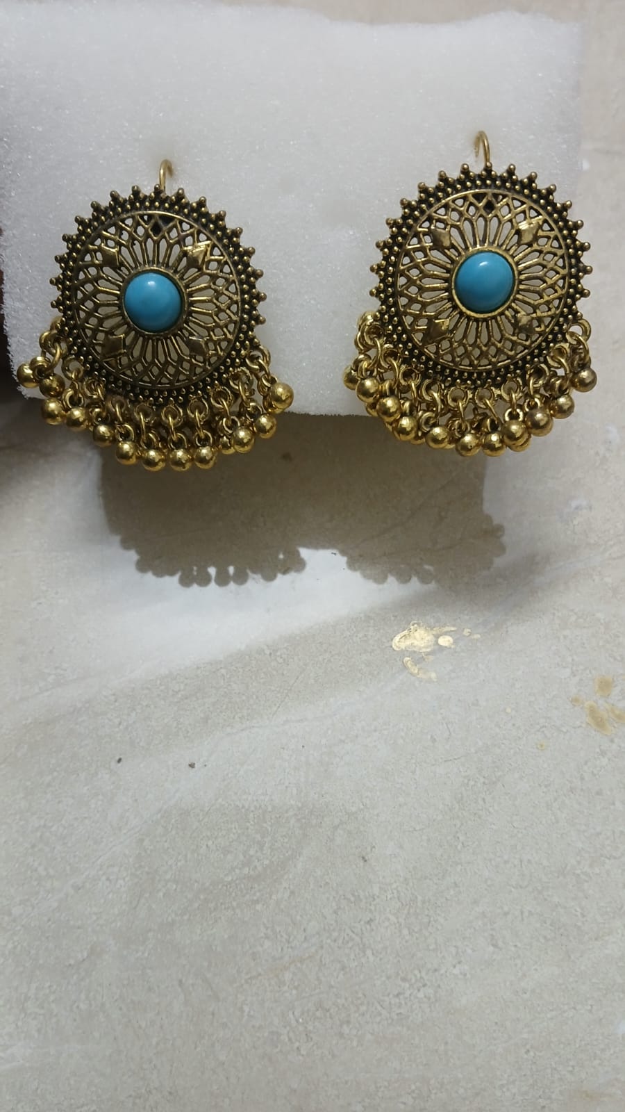 Gold Plated Earring Art Work