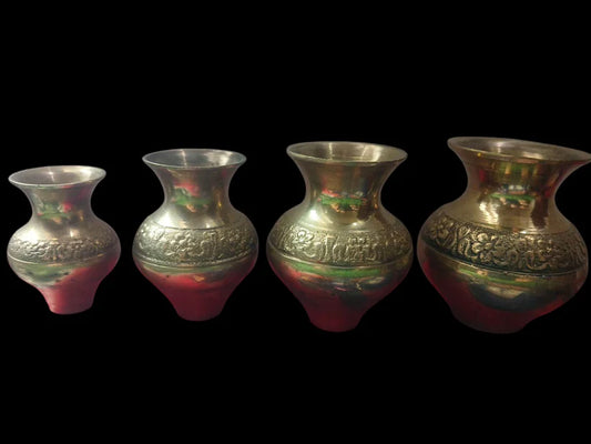 Brass cultural set of 4 pot