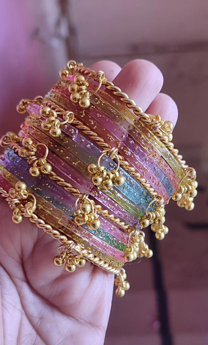 Multi Raindrop Original Kashmiri  Bangles