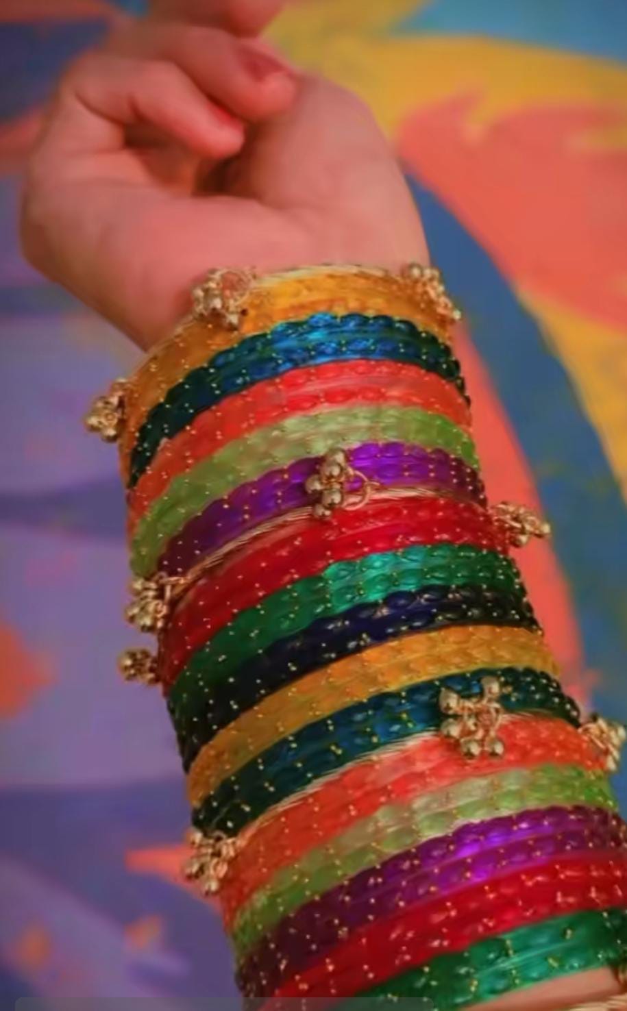 Multi Raindrop Original Kashmiri  Bangles