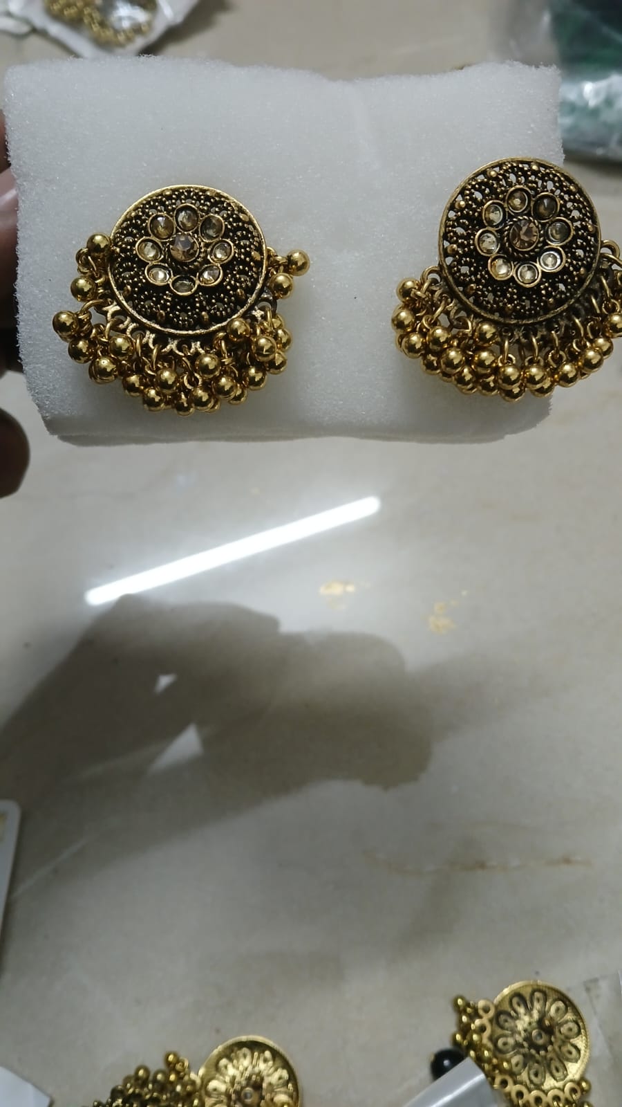 Gold Plated Earring Art Work